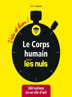 cover image of Le corps humain pour les Nuls--Vite et bien